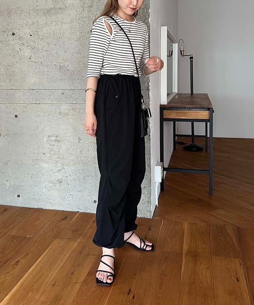 CAPRICIEUX LE'MAGE（カプリシューレマージュ）の「ドロストパンツ（その他パンツ・レディース・ホワイト/ブラック/ベージュ・FREE）」の12枚目の写真