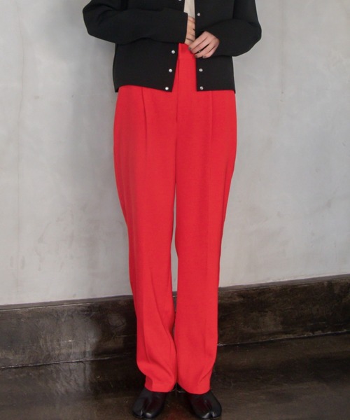 VACANCY（ヴァカンシー）の「ダブルクロス テーパードスラックスパンツ（スラックス・レディース・ホワイト/ブラウン/レッド/ブルー・SMALL/MEDIUM/LARGE）」の22枚目の写真