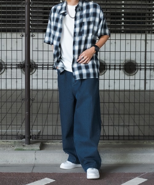 kutir(クティール)の「ワイドデニムイージーパンツ(デニムパンツ・メンズ・ブラック/インディゴブルー/その他・MEDIUM/LARGE)」の14枚目の写真