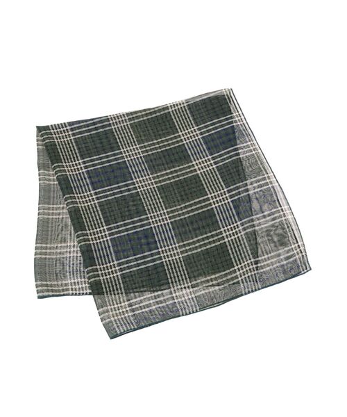 RESEXXY（リゼクシー）の「シアーチェックスカーフ（バンダナ/スカーフ・レディース・ベージュ/グリーン・FREE）」の7枚目の写真