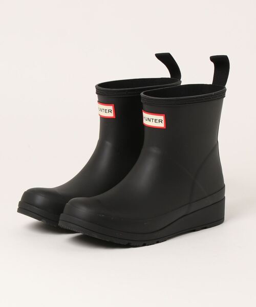 HUNTER（ハンター）の「WOMENS PLAY SHORT HUNTER BACKSTRAP PRINT BOOT（レインシューズ・レディース・ブラック・UK5/UK4/UK3/UK6）」の5枚目の写真