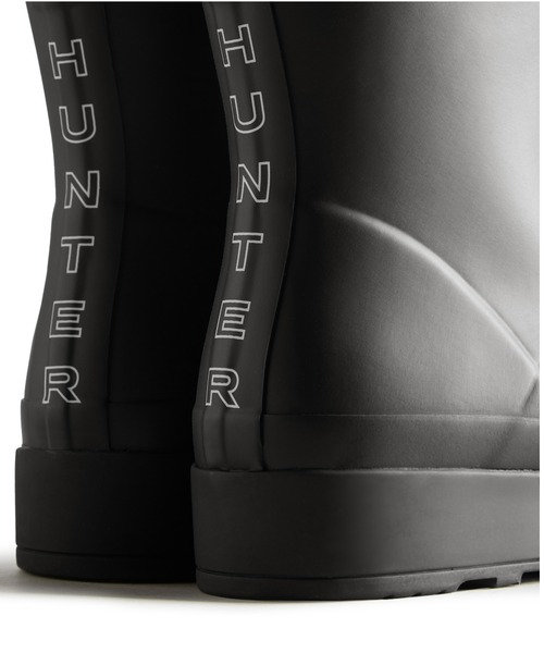 HUNTER（ハンター）の「WOMENS PLAY SHORT HUNTER BACKSTRAP PRINT BOOT（レインシューズ・レディース・ブラック・UK5/UK4/UK3/UK6）」の6枚目の写真