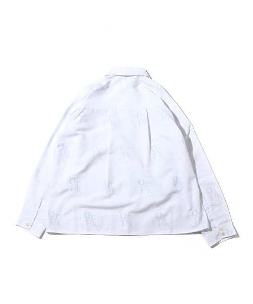 atmos pink(アトモスピンク)の「atmos pink 総柄プリントシャツ / アトモスピンク ソウガラプリントシャツ(シャツ/ブラウス・レディース・ホワイト/ベージュ/サックスブルー・M/L)」の7枚目の写真