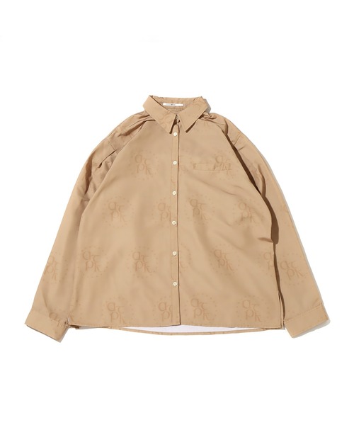 atmos pink(アトモスピンク)の「atmos pink 総柄プリントシャツ / アトモスピンク ソウガラプリントシャツ(シャツ/ブラウス・レディース・ホワイト/ベージュ/サックスブルー・M/L)」の4枚目の写真