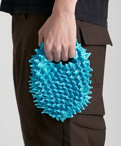 BUNZABURO（ブンザブロウ）の「【BUNZABURO/ブンザブロウ】BAI SHIBORI PETIT BAG（ハンドバッグ・メンズ・ブルー/グレー/シルバー/ダークグリーン/イエロー/ブラック/ピンク・FREE）」の5枚目の写真