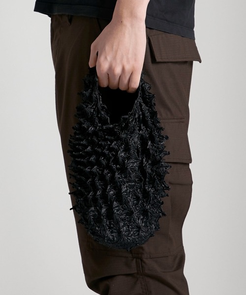 BUNZABURO（ブンザブロウ）の「【BUNZABURO/ブンザブロウ】BAI SHIBORI PETIT BAG（ハンドバッグ・メンズ・ブルー/グレー/シルバー/ダークグリーン/イエロー/ブラック/ピンク・FREE）」の10枚目の写真