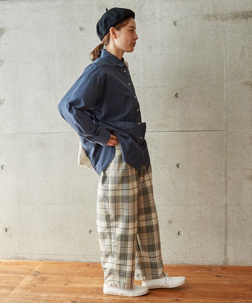 PAR ICI（パーリッシィ）の「60タイプライター 伊吹染めガーデンシャツ