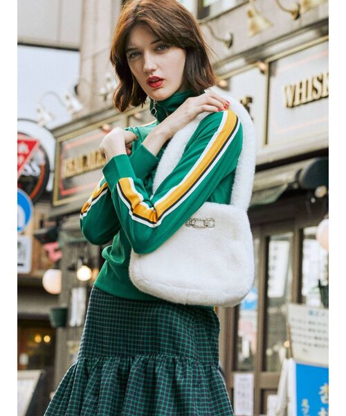 jouetie（ジュエティ）の「ファーハンドBAG（ハンドバッグ・レディース・オフホワイト/ブラック/ピンク・FREE）」の4枚目の写真