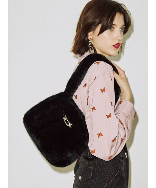 jouetie（ジュエティ）の「ファーハンドBAG（ハンドバッグ・レディース・オフホワイト/ブラック/ピンク・FREE）」の11枚目の写真