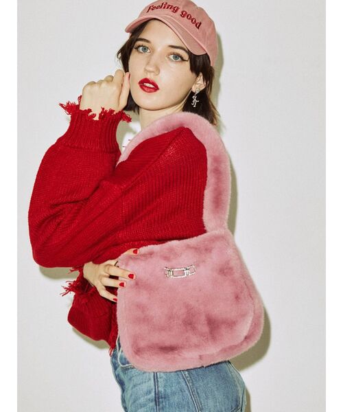 jouetie（ジュエティ）の「ファーハンドBAG（ハンドバッグ・レディース・オフホワイト/ブラック/ピンク・FREE）」の15枚目の写真