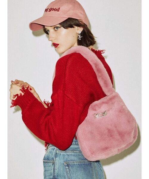 jouetie（ジュエティ）の「ファーハンドBAG（ハンドバッグ・レディース・オフホワイト/ブラック/ピンク・FREE）」の17枚目の写真