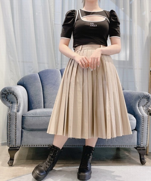 lilLilly（リルリリー）の「レイヤードタンクトップス（Tシャツ/カットソー・レディース・ホワイト/ブラック/ベージュ・FREE）」の13枚目の写真