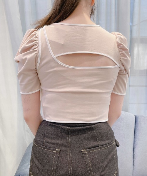 lilLilly（リルリリー）の「レイヤードタンクトップス（Tシャツ/カットソー・レディース・ホワイト/ブラック/ベージュ・FREE）」の6枚目の写真