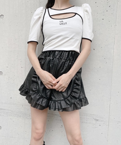 lilLilly（リルリリー）の「レイヤードタンクトップス（Tシャツ/カットソー・レディース・ホワイト/ブラック/ベージュ・FREE）」の15枚目の写真