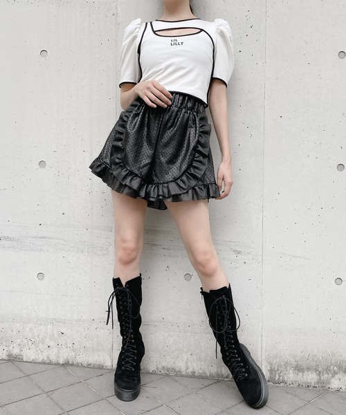 lilLilly（リルリリー）の「レイヤードタンクトップス（Tシャツ/カットソー・レディース・ホワイト/ブラック/ベージュ・FREE）」の18枚目の写真