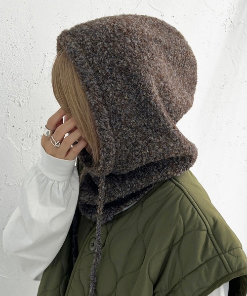 apres jour mignon（アプレジュールミニョン）の「バラクラバ【ZOZOTOWN限定アイテム】（ネックウォーマー/スヌード・レディース・グレー系その他/ブラウン系その他/グリーン系その他・ONESIZE）」の2枚目の写真