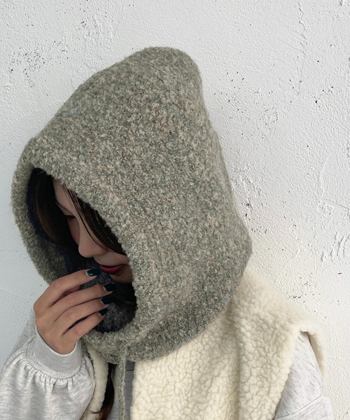 apres jour mignon（アプレジュールミニョン）の「バラクラバ【ZOZOTOWN限定アイテム】（ネックウォーマー/スヌード・レディース・グレー系その他/ブラウン系その他/グリーン系その他・ONESIZE）」の12枚目の写真