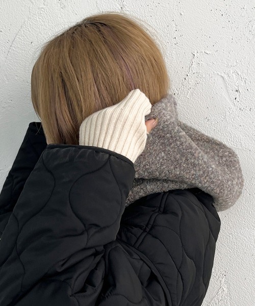 apres jour mignon（アプレジュールミニョン）の「バラクラバ【ZOZOTOWN限定アイテム】（ネックウォーマー/スヌード・レディース・グレー系その他/ブラウン系その他/グリーン系その他・ONESIZE）」の7枚目の写真