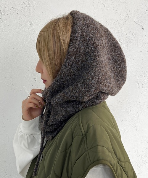 apres jour mignon（アプレジュールミニョン）の「バラクラバ【ZOZOTOWN限定アイテム】（ネックウォーマー/スヌード・レディース・グレー系その他/ブラウン系その他/グリーン系その他・ONESIZE）」の17枚目の写真