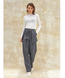 ALEXIA STAM | Center Press Pants With Belt/ベルト付きセンタープレスパンツ(その他パンツ)