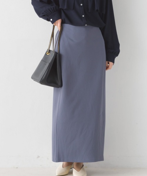 OMNES（オムネス）の「梨地ストレッチツイルフロントスリットタイトスカート（スカート・レディース・ブラック/ベージュ/パープル/ブラウン・FREE）」の15枚目の写真