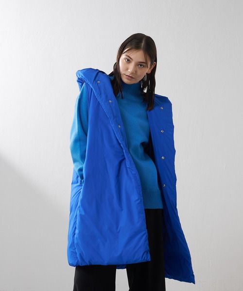 Lui's（ルイス）の「ダブルジャガード2枚襟ニットプルオーバー（ニット/セーター・レディース・ブルー/ダークブラウン/ブラック・FREE）」の14枚目の写真