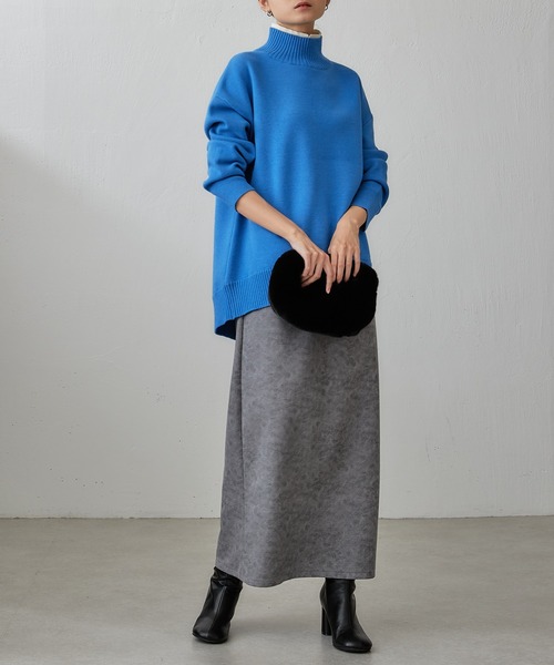 Lui's（ルイス）の「ダブルジャガード2枚襟ニットプルオーバー（ニット/セーター・レディース・ブルー/ダークブラウン/ブラック・FREE）」の22枚目の写真