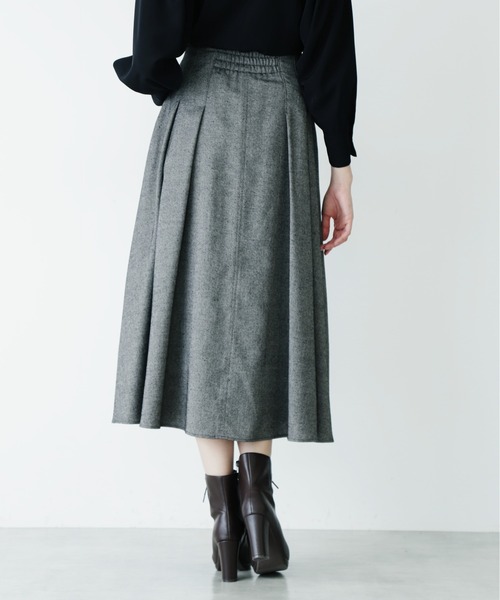 JILL by JILL STUART(ジルバイジルスチュアート)の「ホームスパン ロングスカート(スカート・レディース・パープル/ブラック・SMALL/MEDIUM)」の8枚目の写真