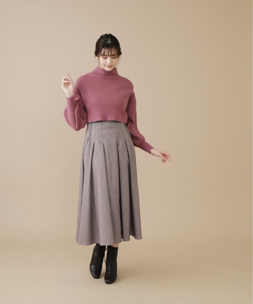JILL by JILL STUART(ジルバイジルスチュアート)の「ホームスパン ロングスカート(スカート・レディース・パープル/ブラック・SMALL/MEDIUM)」の14枚目の写真