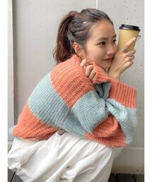 Ungrid | ワイドボーダーニット(ニット/セーター)