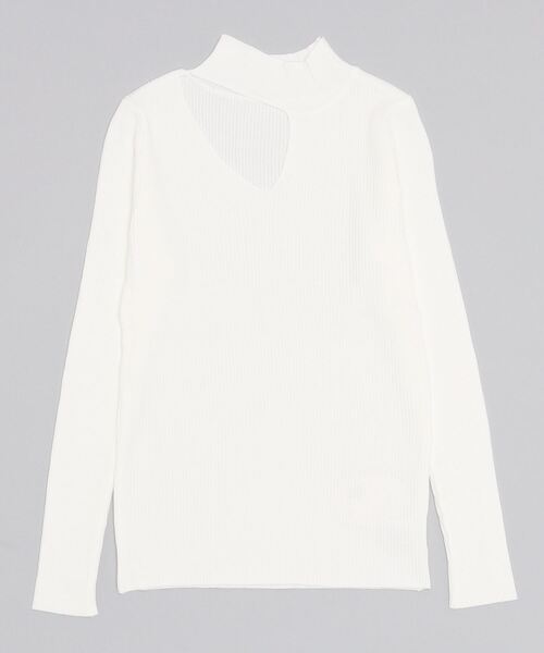 Dream garden(ドリームガーデン)の「0’s デコルテオープン タートルネック ニットトップス(ニット/セーター・レディース・ブラック/ホワイト/ワインレッド・FREE)」の12枚目の写真