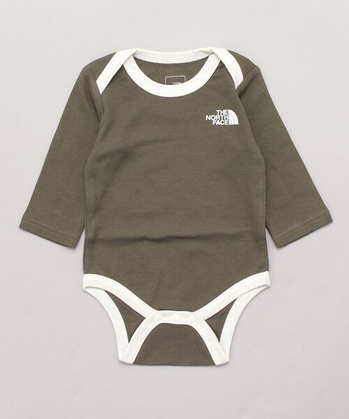 THE NORTH FACE（ザノースフェイス）の「ザ ノース フェイス THE NORTH FACE B L/S Cotton Rompers(ベビーロングスリーブコットンロンパース)（その他ベビーウェア・キッズ・ブルー/ピンク/グリーン・70cm/80ｃｍ）」の2枚目の写真
