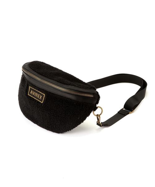 AVIREX（アヴィレックス）の「≪直営店限定≫BOA BODY BAG/ ボアボディーバッグ（ボディバッグ/ウエストポーチ・レディース・ブラック/カーキ系2・F）」の4枚目の写真