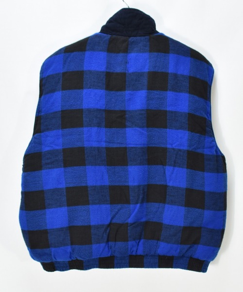 VINTAGE(ヴィンテージ)の「【ヴィンテージ古着】90's FADED GLORY / フェイデッド・グローリー 中綿入り チェック柄 ベスト(ダウンベスト・メンズ・ブルー・MEDIUM)」の6枚目の写真