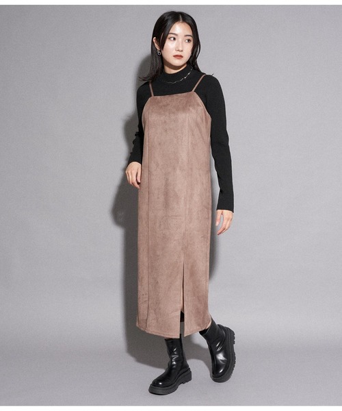 ANAP(アナップ)の「リブプチハイネックトップスカットソー(Tシャツ/カットソー・レディース・モスグリーン/オフホワイト/グレー/ブラック/ライトベージュ・FREE)」の7枚目の写真