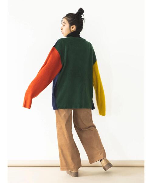 koe（コエ）の「モヘアライクVニットカーディガン（カーディガン/ボレロ・レディース・グレー/イエロー/グリーン/A・XL/L）」の10枚目の写真