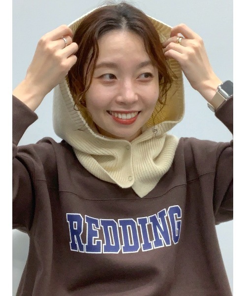 LEPSIM（レプシィム）の「バラクラバ　299601（ネックウォーマー/スヌード・レディース・アイボリー/グリーン/グレー・ONE SIZE）」の18枚目の写真