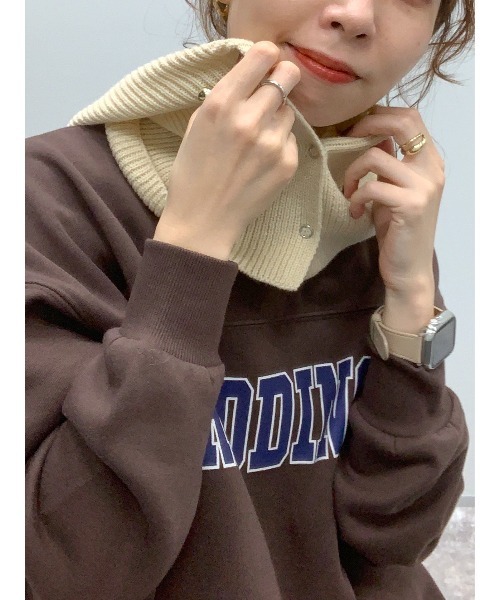 LEPSIM（レプシィム）の「バラクラバ　299601（ネックウォーマー/スヌード・レディース・アイボリー/グリーン/グレー・ONE SIZE）」の20枚目の写真