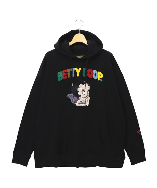BETTY BOOP(ベティ・ブープ)の「Angel Betty フーディー(パーカー・メンズ・ミント/キナリ/ラベンダー/ブラック・M/L/XL)」の3枚目の写真