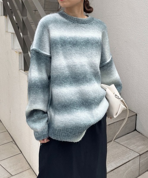 CAPRICIEUX LE'MAGE（カプリシューレマージュ）の「グラデーションプルオーバー（ニット/セーター・レディース・グレー/イエロー・FREE）」の2枚目の写真