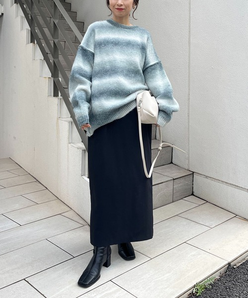 CAPRICIEUX LE'MAGE（カプリシューレマージュ）の「グラデーションプルオーバー（ニット/セーター・レディース・グレー/イエロー・FREE）」の10枚目の写真