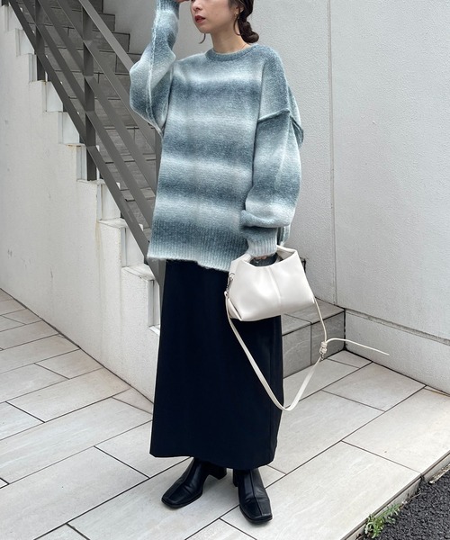 CAPRICIEUX LE'MAGE（カプリシューレマージュ）の「グラデーションプルオーバー（ニット/セーター・レディース・グレー/イエロー・FREE）」の7枚目の写真