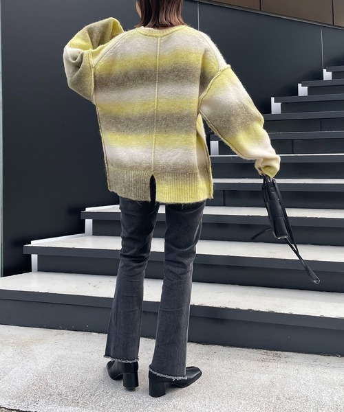 CAPRICIEUX LE'MAGE（カプリシューレマージュ）の「グラデーションプルオーバー（ニット/セーター・レディース・グレー/イエロー・FREE）」の19枚目の写真