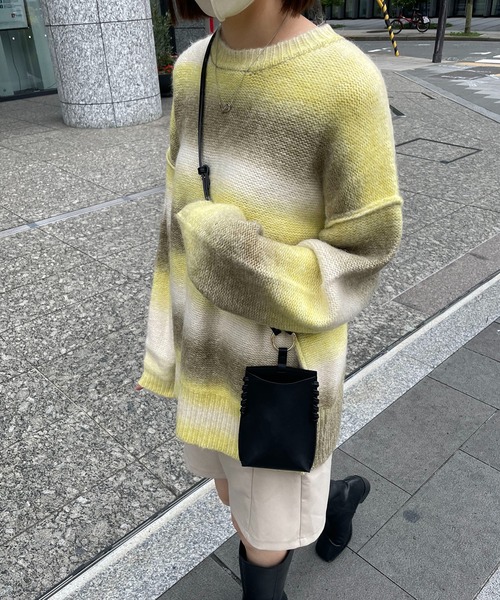 CAPRICIEUX LE'MAGE（カプリシューレマージュ）の「グラデーションプルオーバー（ニット/セーター・レディース・グレー/イエロー・FREE）」の20枚目の写真