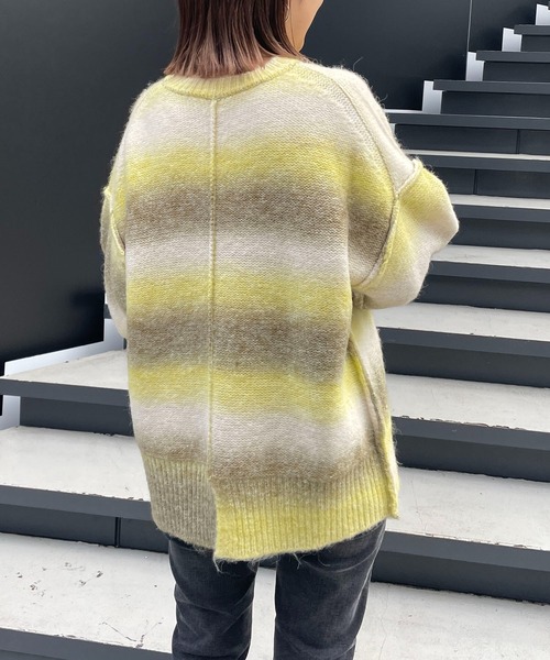CAPRICIEUX LE'MAGE（カプリシューレマージュ）の「グラデーションプルオーバー（ニット/セーター・レディース・グレー/イエロー・FREE）」の14枚目の写真