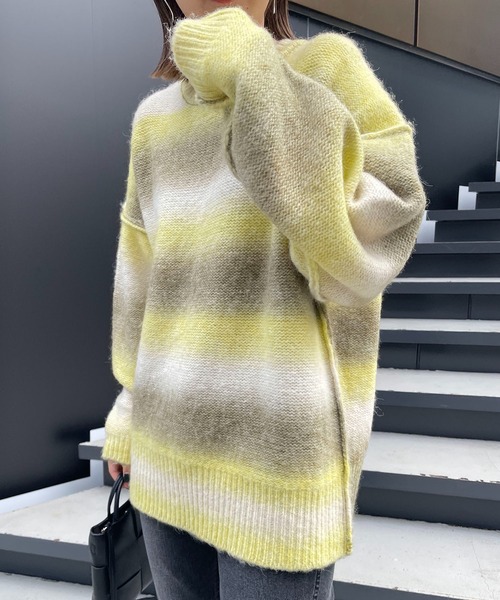 CAPRICIEUX LE'MAGE（カプリシューレマージュ）の「グラデーションプルオーバー（ニット/セーター・レディース・グレー/イエロー・FREE）」の16枚目の写真
