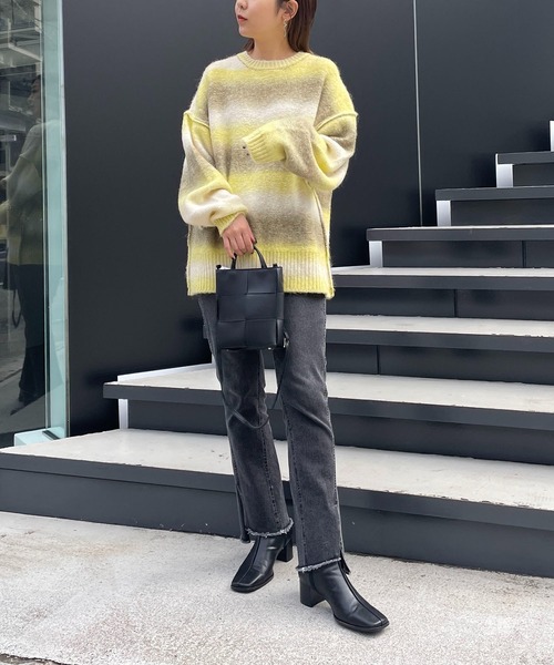 CAPRICIEUX LE'MAGE（カプリシューレマージュ）の「グラデーションプルオーバー（ニット/セーター・レディース・グレー/イエロー・FREE）」の17枚目の写真