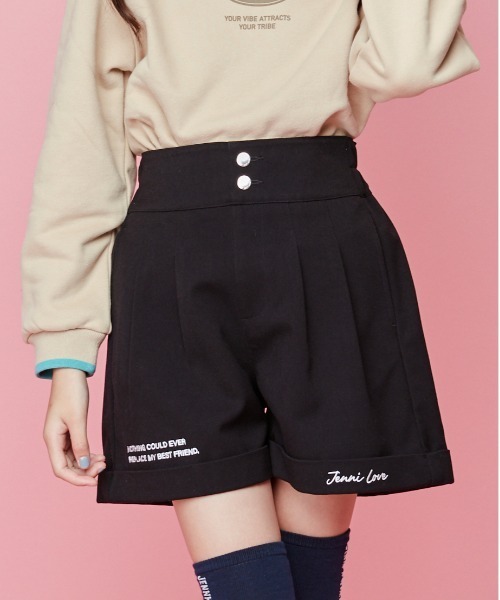 JENNI love（ジェニィラブ）の「起毛ツイルハイウエストショーパン（その他パンツ・キッズ・ベージュ/ボルドー/ブラック・150cm/140cm/160cm/130cm）」の2枚目の写真