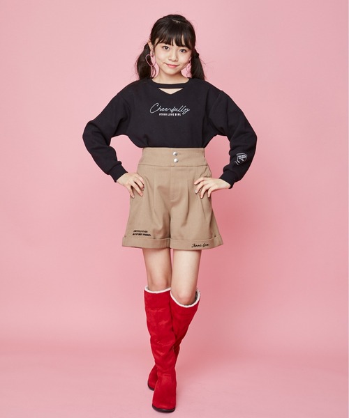 JENNI love（ジェニィラブ）の「起毛ツイルハイウエストショーパン（その他パンツ・キッズ・ベージュ/ボルドー/ブラック・150cm/140cm/160cm/130cm）」の6枚目の写真