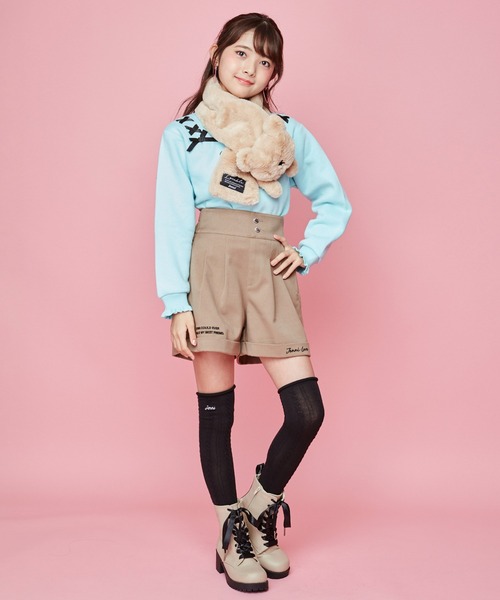 JENNI love（ジェニィラブ）の「起毛ツイルハイウエストショーパン（その他パンツ・キッズ・ベージュ/ボルドー/ブラック・150cm/140cm/160cm/130cm）」の11枚目の写真